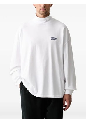 American Vintage logo-print high-neck T-shirt - White