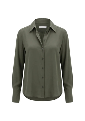 Patrizia Pepe logo-plaque long-sleeve shirt - Green