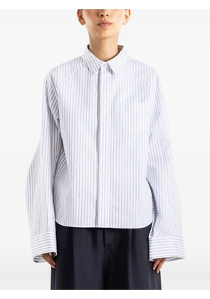 sacai vertical-stripe long-sleeve shirt - White
