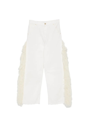 DARKPARK fringed raw-hem jeans - White