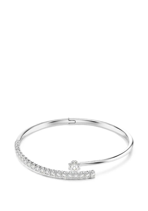Swarovski Matrix crystal-embellished wrap bangle - Silver