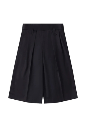 Simone Rocha peeling-waist wide-leg pleated shorts - Black