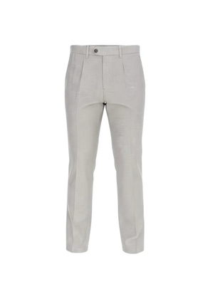 Isaia belt-loop pleated trousers - Grey