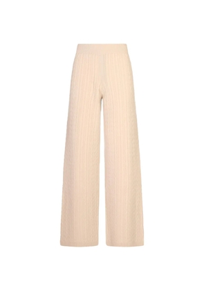 Agnona cable-knit wide-leg trousers - Neutrals