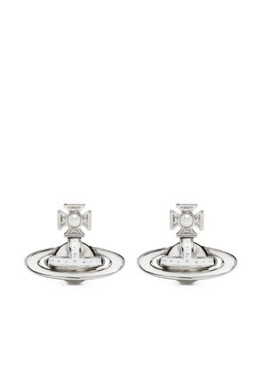 Vivienne Westwood Orb-plaque pearl-embellished earrings - Silver