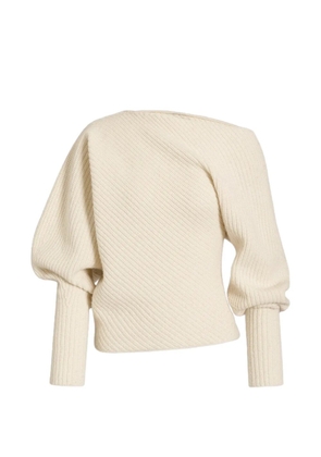 Alberta Ferretti puff-sleeve sweater - Neutrals