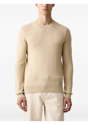 Trussardi textured-knit crew-neck sweater - Neutrals