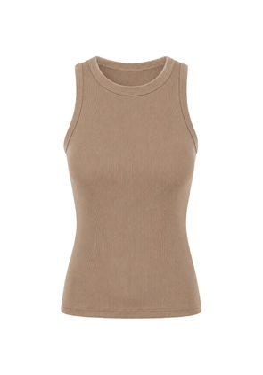 HANDVAERK ribbed tank top - Brown