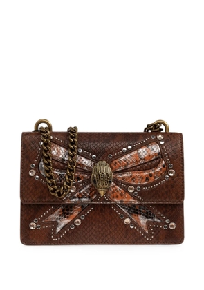 Kurt Geiger London small Shoreditch bow-embellishment shoulder bag - Brown