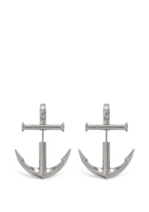 Balenciaga anchor-shaped earrings - Silver