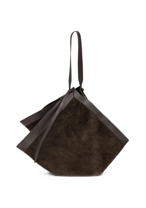 Yuzefi large Wonton leather tote bag - Brown