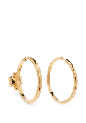 Moschino crystal-embellished hoop earrings - Gold