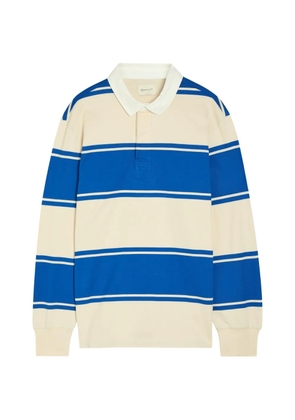 Gant horizontal-stripe long-sleeve polo shirt - Neutrals