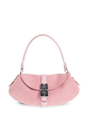 GANNI B-Kat logo-plaque shoulder bag - Pink