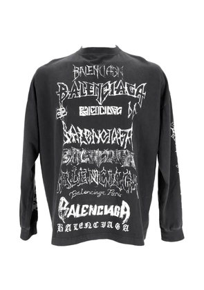 Balenciaga Pre-Owned DIY Metal printed long-sleeve T-shirt - Black