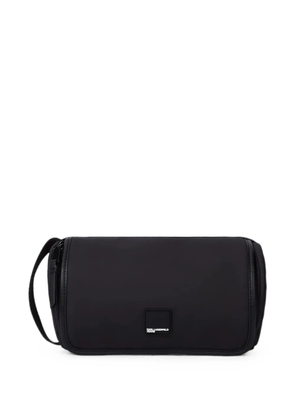 Karl Lagerfeld Jeans coated faux-leather wash bag - Black
