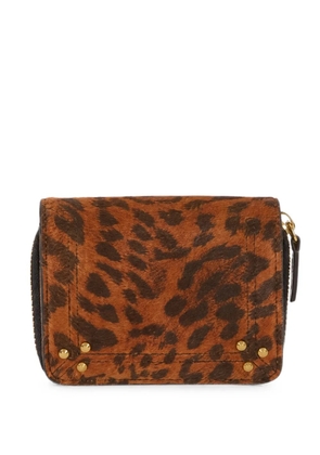Jérôme Dreyfuss André animal-print wallet - Brown
