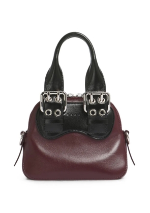 Marni burgundy and black leather mini belte bag - Red