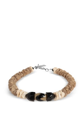 MARANT beaded wooden bracelet - Brown