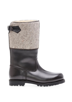 Ludwig Reiter Maronibrater felt-panelled leather boots - Brown
