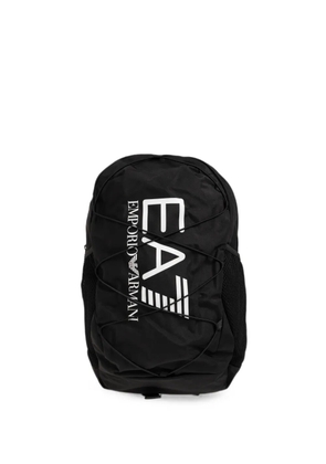 Ea7 Emporio Armani logo-print bungee-cord backpack - Black
