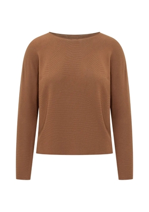 Gran Sasso cotton long-sleeve sweater - Brown