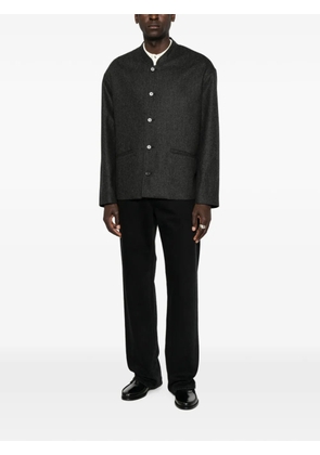 Jil Sander band-collar single-breasted jacket - Grey