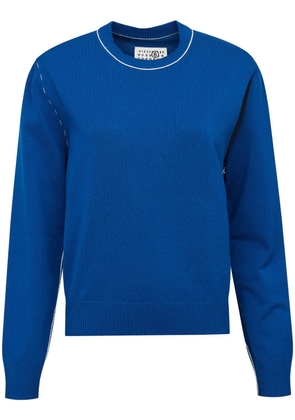MM6 Maison Margiela crew-neck cut-out jumper - Blue