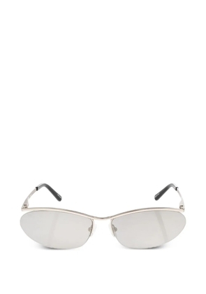 The Attico x Linda Farrow Charlotte geometric-frame sunglasses - Silver