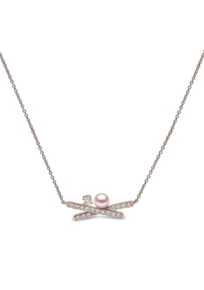 Yoko London pearl and diamond necklace - Pink