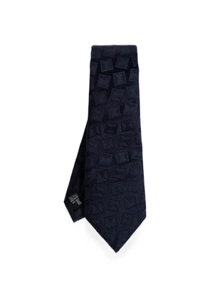 Giorgio Armani geometric-pattern tie - Blue