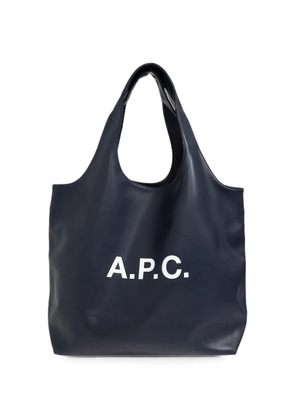 A.P.C. Ninon logo-print tote bag - Blue