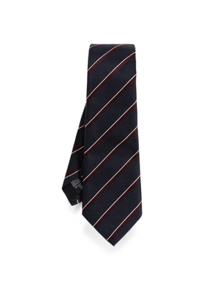 Giorgio Armani silk striped tie - Blue