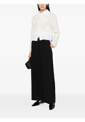 Ermanno Scervino lace-trimmed open-knit - Neutrals
