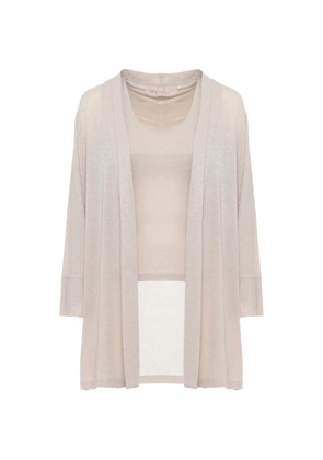EMME lurex-detail cardigan set (set of two) - Neutrals