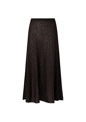 PINKO knitted A-line midi skirt - Brown