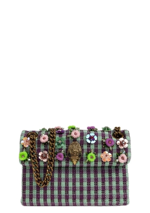 Kurt Geiger London mini Kensington floral-embellished shoulder bag - Purple