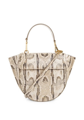Wandler mini Hortensia snakeskin-effect tote bag - Neutrals