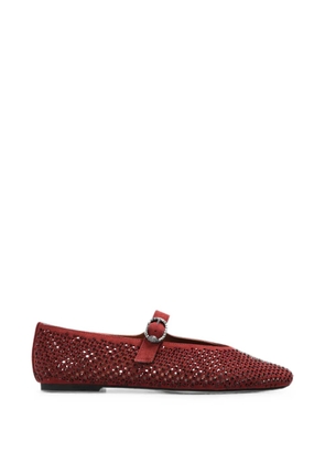 Kurt Geiger London Mayfair crystal-embellished ballet flats - Red