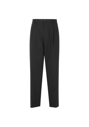 Department 5 pleat-detail logo-patch trousers - Black
