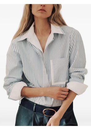 TWP Double Layer Boyfriend striped shirt - White