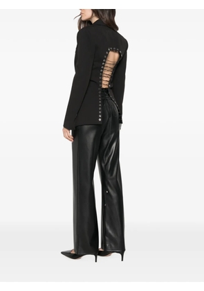 Patrizia Pepe lace-up structured blazer - Black
