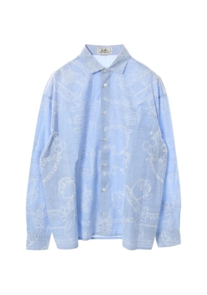 Hermès Pre-Owned 2010s Mors et Gourmettes shirt - Blue