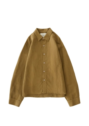 Studio Nicholson Hithe garment-dyed shirt - Brown