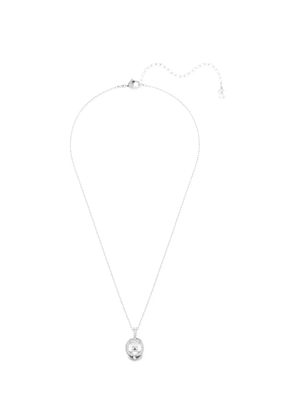 Swarovski crystal-pendant cable-link necklace - Silver