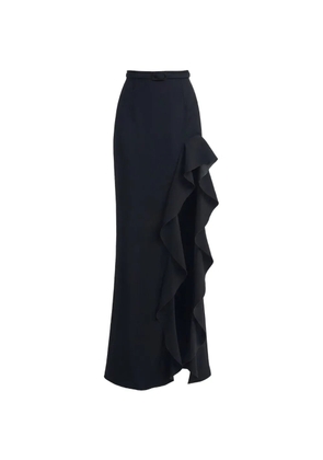Gemy Maalouf ruffled side-slit skirt - Black