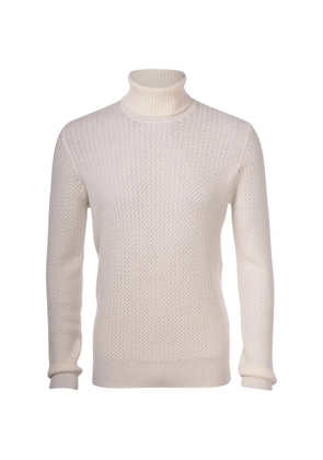 Gran Sasso Cyclist honeycomb-knit roll-neck sweater - White