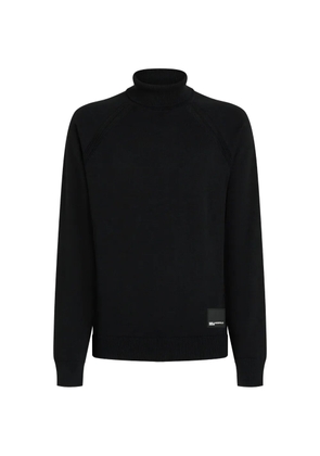 Karl Lagerfeld Jeans lightweight knit roll-neck sweater - Black