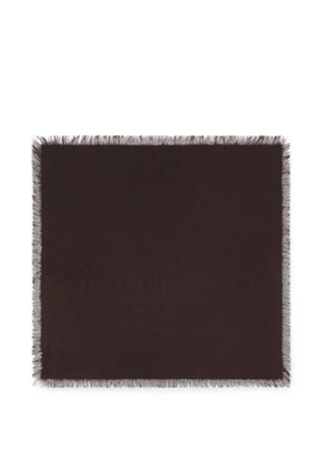 BOMPARD fringed twill scarf - Brown