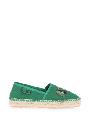 Moschino logo-print espadrilles - Green
